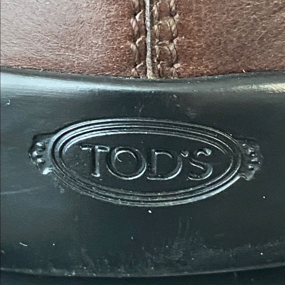 Tod's Brown Leather Driver’s Loafers 9.5 Designer Luxury Country Club Old Money - Picture 7 of 12